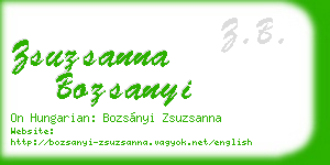 zsuzsanna bozsanyi business card