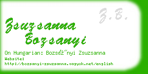 zsuzsanna bozsanyi business card